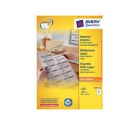 Avery Zweckform Universal - Papier - adhésif permanent - blanc - 48.5 x 16.9 mm 12800 étiquette(s) (200 feuille(s) x 64 étiquettes
