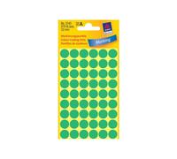 Avery Zweckform - Vert - diamètre 12 mm 270 étiquette(s) (5 feuille(s) x 54 étiquettes rondes