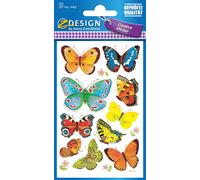 AVERY Zweckform Z Design autocollant "Papillons" 3 feuilles à 14 autocollants