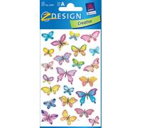 AVERY Zweckform Z Design autocollant "Papillons" 3 feuilles à 23 autocollants