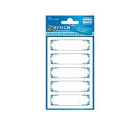 AVERY Zweckform Z Design Étiquettes de ménage "Cadre bleu" 3 feuilles à 5 étiquettes