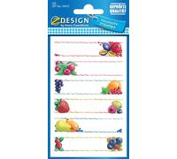 AVERY Zweckform Z Design Étiquettes de ménage "Cadre & Fruit" 3 feuilles à 6 étiquettes
