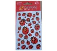 Avery Autocollants décoratifs motif coccinelle, papier, 114 pièces