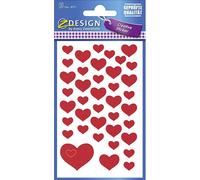 AVERY Zweckform Z Design Sticker CREATIVE "Coeurs" 3 feuilles à 39 stickers