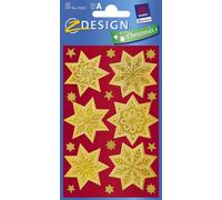AVERY Zweckform ZDesign autocollants de Noël "étoiles" or 2 feuilles à 18 autocollants