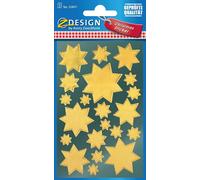 AVERY Zweckform ZDesign autocollants de Noël "étoiles" or 2 feuilles à 20 autocollants