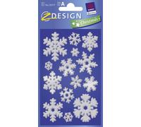 AVERY Zweckform ZDesign Autocollants de Noël "Flocons de neige" 2 feuilles de 14 autocollants