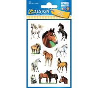 AVERY Zweckform ZDesign autocollants KIDS "Chevaux" mica 2 feuilles à 11 autocollants