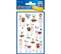 AVERY Zweckform ZDesign KIDS stickers pailletés "Alpaga" 16 stickers sur 1 feuille