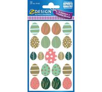 AVERY Zweckform ZDesign Sticker de Pâques "Oeufs de Pâques" 21 stickers sur 1 feuille