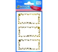 AVERY Zweckform ZDesign Stickers de Noël "Etoiles" 2 feuilles à 3 stickers