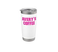 Avery's Coffee Nom Avery personnalisé Gobelet isotherme en acier inoxydable double paroi