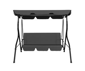Avestar Balançoire Suspendue pour Jardin avec Coussin Amovible et Toit Réglable - Gris Anthracite