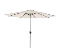 Avestar Parasol de Jardin 228 cm, Manivelle et Bouton d'Inclinaison, 8 Baleines en Fer, Mât en Aluminium, Résistant au Soleil et à la Pluie, la Terrasse et la Piscine, Beige (Sans Pied)