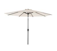 Avestar Parasol Ventilé 228 cm Rond Beige pour L'extérieur, Manivelle, Inclinaison par Bouton Poussoir