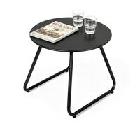 Avestar Table d'Appoint Exterieur 45 cm, Finition par Poudre Noir Perlé | Table Basse de Jardin, Résistante aux Intempéries, pour Terrasse, Jardin et Balcon