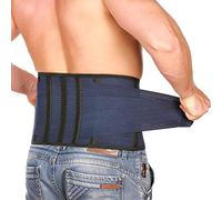 AVESTON Soutien du Dos Bas du Dos Brace pour soulager les maux de Dos - Mince Respirant Rigide 6 côtes de Support Lombaire Réglable Ceinture pour les Hommes/Femmes (L)