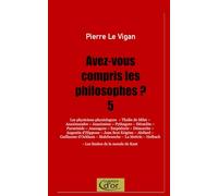 Avez-vous compris les philosophes ? 5: Thalès de Milet Anaximandre Anaximène Pythagore Héraclite Parménide Anaxagore Empédocle Démocrite Augustin Scot ... Abélard Ockham Malebranche La Mettrie Holbach