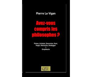 Avez-vous compris les philosophes ?: Platon, Aristote, Descartes, Kant, Hegel, Nietzsche, Heidegger. Postlude : Empédocle