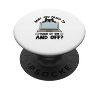 Avez-Vous essayé de l'activer et de l'éteindre Office Cat It Tech PopSockets PopGrip Adhésif