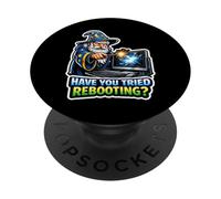 Avez-Vous essayé de redémarrer Funny IT Support Tech Men PopSockets PopGrip Adhésif