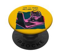 Avez-Vous essayé Meowing At It ? Cat Tech Support Funny PopSockets PopGrip Adhésif