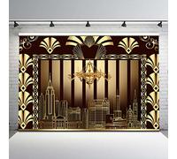Avezano Le Grand Gatsby des années 1920 Toile de Fond Rugissant rétro des années 1920 fête Joyeux Anniversaire Mariage décoration Photos Toile de Fond photomaton Accessoires de Studio (10 pi x 8 pi)