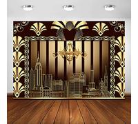 Avezano Le Grand Gatsby des années 1920 Toile de Fond Rugissant rétro des années 1920 fête Joyeux Anniversaire Mariage décoration Photos Toile de Fond photomaton Accessoires de Studio (8 pi x 6 pi)