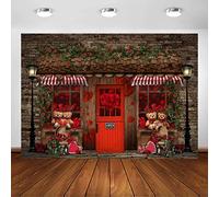 Avezano Saint Valentin Photographie Toile de Fond Rouge Rose Mur De Briques Saint Valentin Portrait Fond Fleur Boutique Amour Mariage Nuptiale Douche Décors Portrait Photo Booth Props(2,1 x 1,5 m)