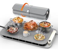 AVFAVF Tapis chauffant alimentaire avec graphène, surface complète, chaleur rapide avec 6 niveaux de température et minuterie de 6 heures, tapis d'isolation thermique pour la protection