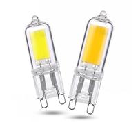 Avfora 2 Pièces G9 Lampe À LED 5W 7W 9W 12W 220V Lampe En Verre Lampe À Puissance Constante Éclairage LED G9 COB Diode Électroluminescente,Blanc Chaud,9W - 2 PIÈCES