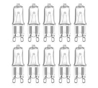 Avfora Ampoule halogène G9 220 V 360 ° Angle de faisceau large Blanc chaud 2800 K Ampoule capsule transparente givrée à intensité variable 10 pièces 40 W Transparent