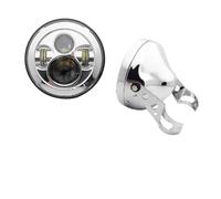 AVFORA Avant Lampe Pour Suzuki 7 Pouces 60W DOT SAE E9 Moto Phare Angle Oeil Phare Led 7 Pouces Boîtier Seau Garniture Anneau Phare Avant Moto