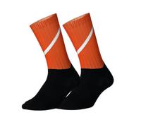 Avfora Chaussette Velo Homme 1 Paire De Chaussettes De Cyclisme, Chaussettes De Course Fonctionnelles Réfléchissantes, Respirantes, Absorbant La Sueur, Respirantes, Mi-Mollet, Sport,Orange,2 Pièces