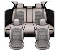 AVFORA Couvre Sieges Avant Arrière Housses Siège Voiture Universelles pour Focus 2 Mk1 pour Ranger pour Kuga pour Fusion Ka pour Mondeo MK4 pour Fiesta Lin(Full Set-Beige)