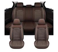 AVFORA Couvre Sieges Avant Arrière Housses Siège Voiture Universelles pour Focus 2 Mk1 pour Ranger pour Kuga pour Fusion Ka pour Mondeo MK4 pour Fiesta Lin(Full Set-Coffee)