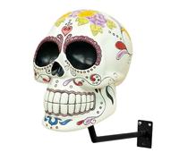 AVFORA Support De Casque Moto, Support Casque Moto, Support Mural De Casque De Moto En Forme De Crâne Avec Fleurs, Support De Casque De Crâne Pour Vélo, Baseball, Casques De Football