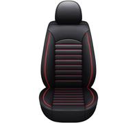 Avfpra Housses Sieges Universelles Housse Siège Avant Imperméable Résistante Usure Cuir Protection Intégrale Compatible avec Plupart Voitures Fourgonnettes SUV(Black red-1pc)