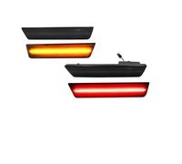 Avfpra Pare-chocs Arrière Feu Arrière Pour Dodge Pour Challenger 08-14 Feux Gabarit Latéraux À LED À Double Rangée Réflecteur Garde-boue Latéral Avant Rouge Ambre Arrière(4xFront Rearr Dark gray)