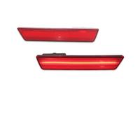 Avfpra Pare-chocs Arrière Feu Arrière Pour Dodge Pour Challenger 08-14 Feux Gabarit Latéraux À LED À Double Rangée Réflecteur Garde-boue Latéral Avant Rouge Ambre Arrière(2xRear Red Lens)