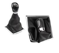 Avfpra Pommeau De Levier De Vitesse Pour Ford Pour Fiesta 2008-2012 Pour Focus Mk2 2005-2011 Produit 5/6 Vitesses Pommeau Levier Voiture Collier(Small Black 5 thread)