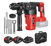 Avhrit Marteau Perforateur Sans Fil : 4,2J, 1000W Perforateur Burineur Électrique avec 2 * 5.0AH Batteries, Moteur Brushless, SDS Plus, Perceuse a Percussion pour les Professionnels et les Bricoleurs