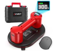 Avhrit Ventouse Carrelage Électrique avec Double moteur, Charge Max 300 kg avec Écran LCD, 3600 mAh Batterie,Ø24 cm Ventouse Électrique à Aspiration Automatique pour Vitre, Carrelage, Granit et Métal