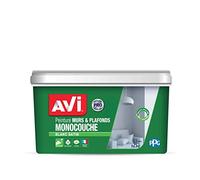 Avi 422740 Peinture M&P Monocouche Satin, Mono Blanc, 2,5 L