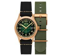 AVI-8 Flyboy Eagle Squadron Montre automatique en bronze pour homme 39 mm 85e édition limitée avec bracelet en cuir AV-4145, Coltishall