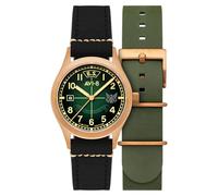 AVI-8 Flyboy Eagle Squadron Montre automatique en bronze pour homme 39 mm 85e édition limitée avec bracelet en cuir AV-4145, Coltishall