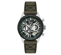 AVI-8 Hawker Harrier Matador Montre chronographe avec bracelet en cuir pour homme 44 mm AV-4125, Viper Green