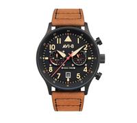 Hawker Hurricane, Carey Dual Time, debden Montre Homme Analogique Quartz avec Bracelet Cuir AV-4088-03