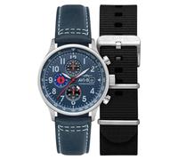 AVI-8 Hawker Hurricane Montre chronographe pour homme, Bleu opale, 43.5mm, Classique