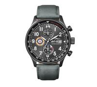 AVI-8 Hommes Analogique Mouvement à Quartz Japonais Montre avec Bracelet en Cuir AV-4011-0D